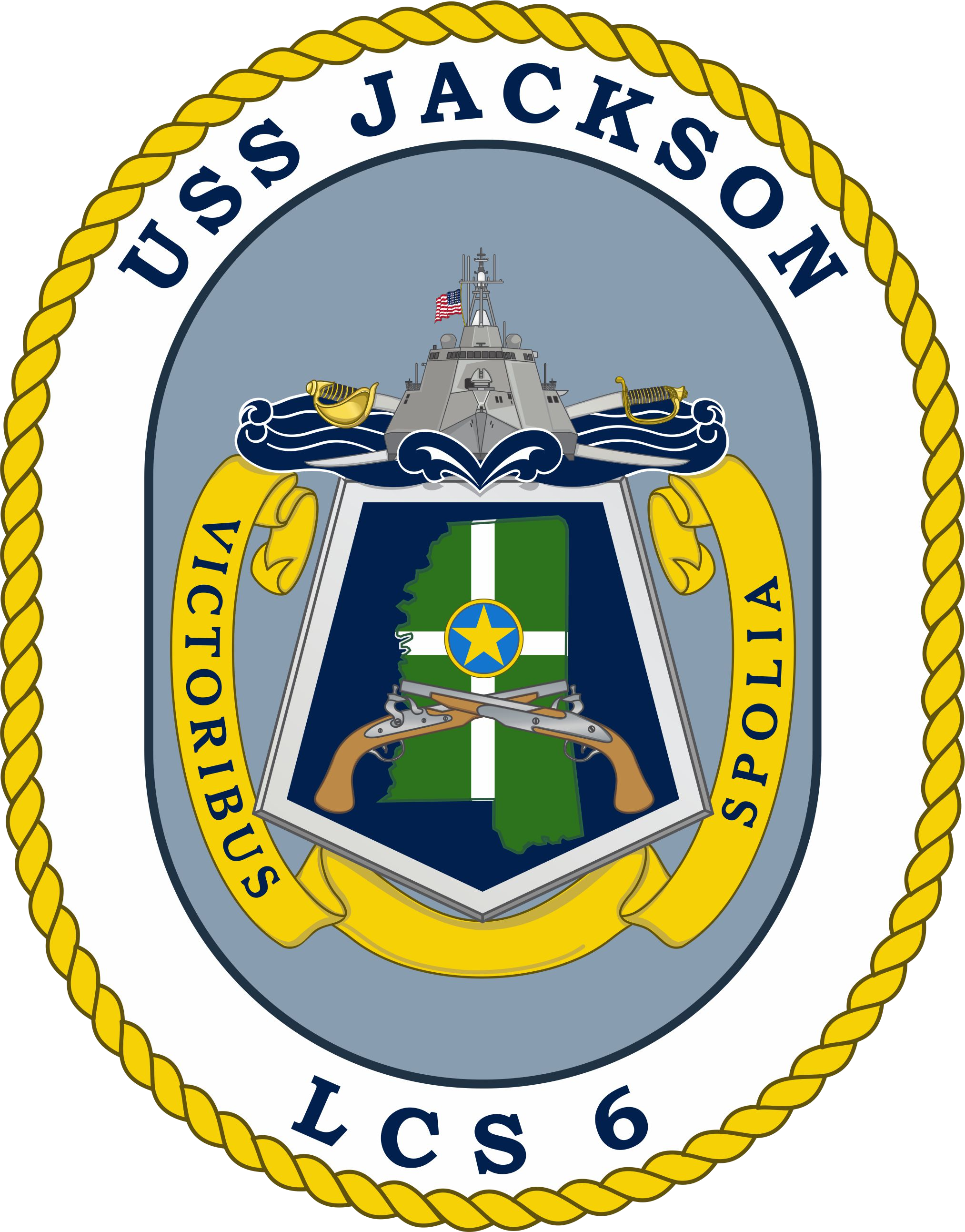 Uss Jackson Lcs-6 Crest - Uss Louisiana Ssbn 743 Logo (2026x2585), Png Download