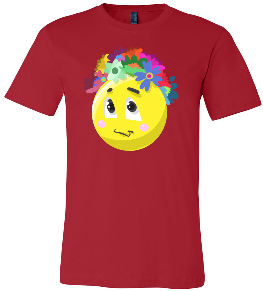 Emoji Flower Cute Face Emojis Flowery Crown T Shirt - Bleach Ichigo T Shirt (1000x1000), Png Download
