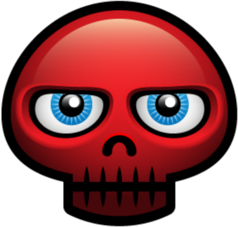 #mq #red #skull #skulls #emoji #emojis - Portable Network Graphics (1024x1024), Png Download
