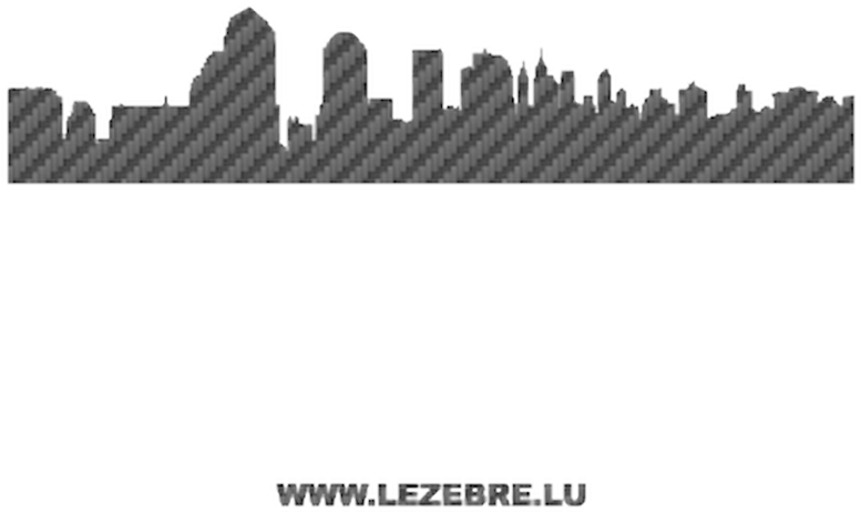 Silhouette New York City Carbon Decal 2 - View Of New York From Nj City (800x800), Png Download