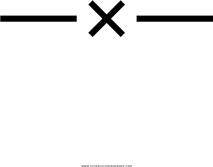 Divider Coloring Page - Cross (1000x1000), Png Download