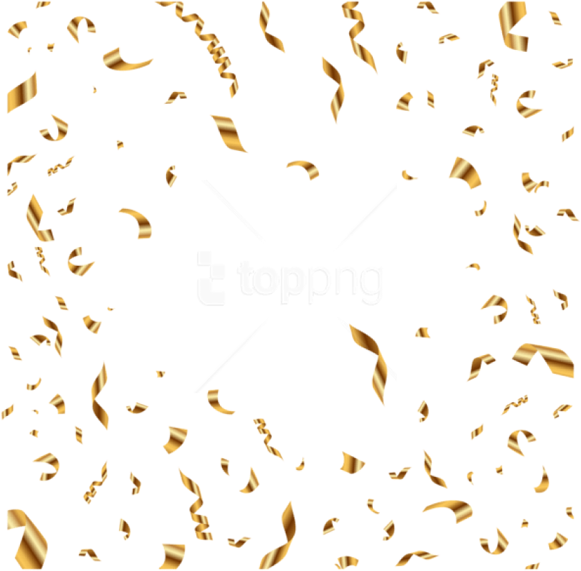 Free Png Download Confetti Gold Transparent Png Images - Transparent Background Confetti Png (850x841), Png Download