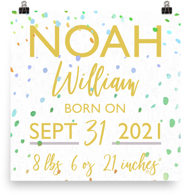 Announcement Confetti Print - Christmas Card (1000x1000), Png Download