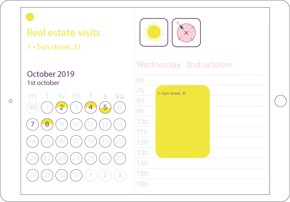 Sunplan Logo Ipad Calendrier Real Estate Var1 - Smartphone (1000x696), Png Download