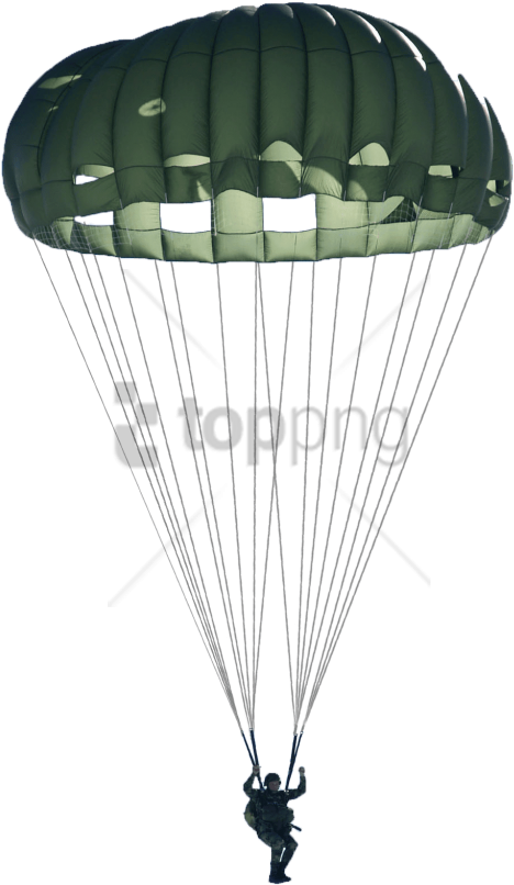 Free Png Green Military Parachute Png Image With Transparent - Fighter Jet Ejection Parachute (480x831), Png Download