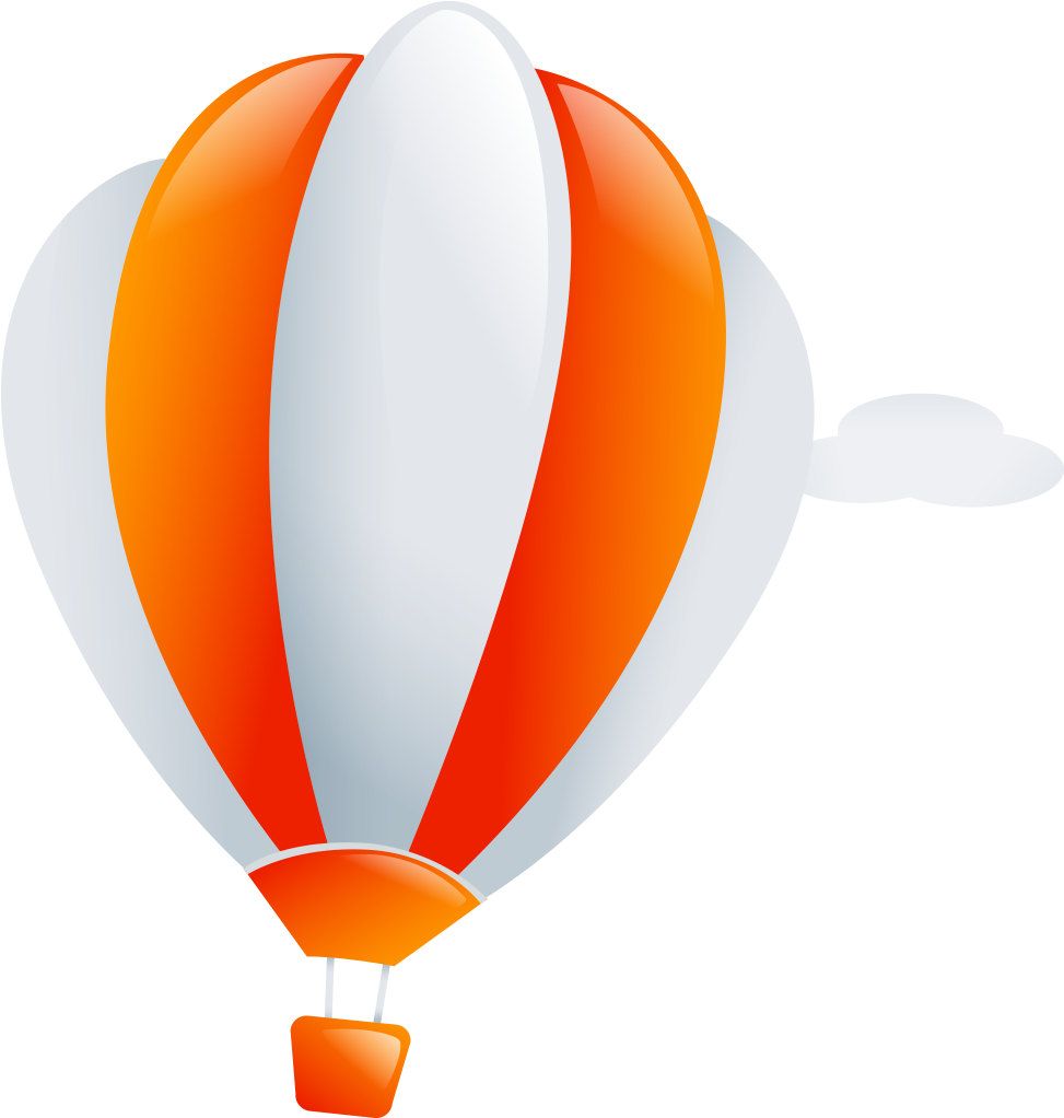 Balloon - Cartoon Image Of Parachute (973x1022), Png Download