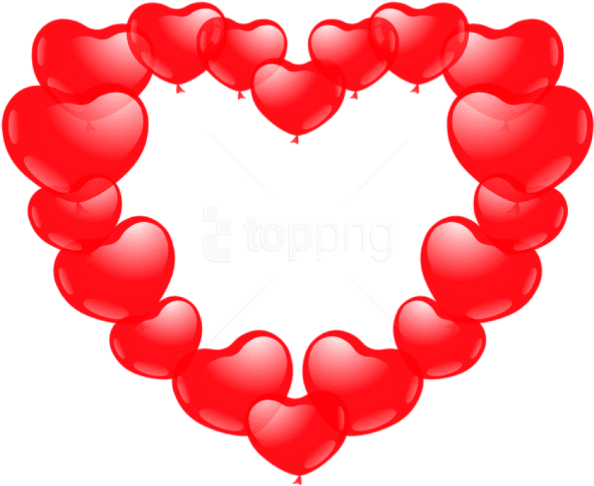 Free Png Download Heart Of Ballon Hearts Png Images - Hearts Png (850x703), Png Download