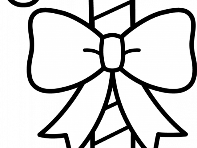 Drawn Mint Png - Candy Cane Black And White (640x480), Png Download