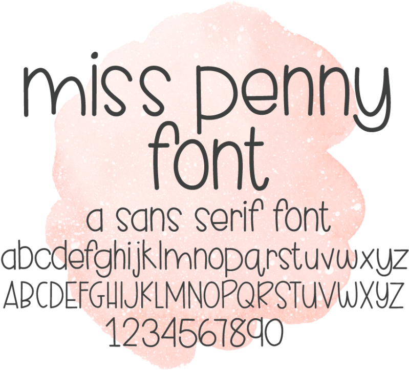 Miss Kate Miss Penny Font For Scrapbooking, Card Making, - Tan (800x763), Png Download