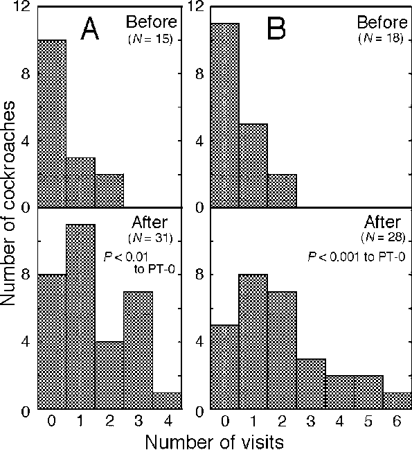 A,b Histograms Of The Total Number Of Visits By Each - Diagram (595x649), Png Download