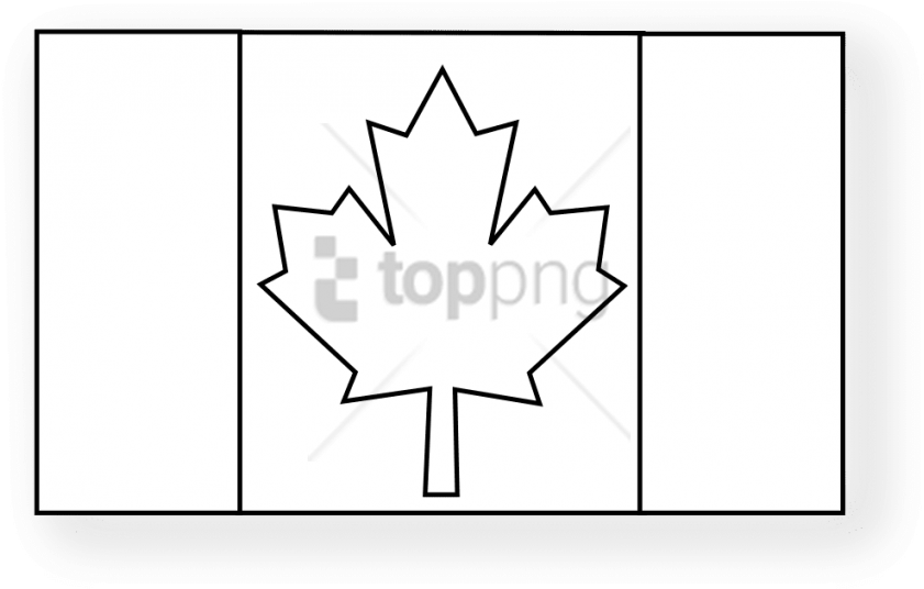 Free Png Download Canadian Flag Line Art Png Images - Canadian Flag Line Art (850x544), Png Download