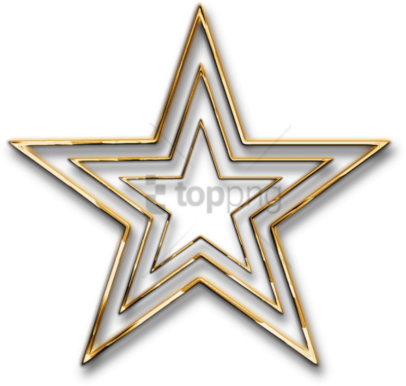 Free Png Gold Stars Png Png Image With Transparent - Star Logo Png 3d (850x802), Png Download