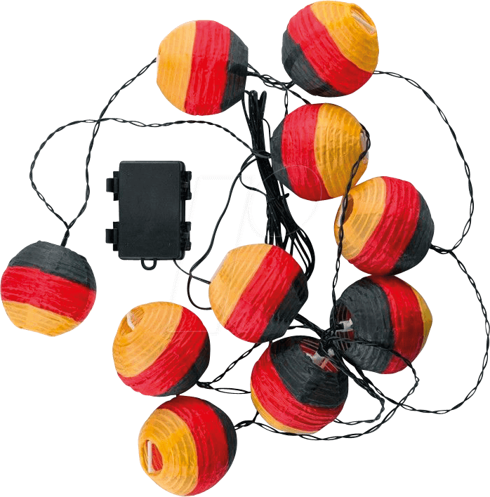 Led German Flag String Lights, Battery-operated Goobay - Lantern (698x708), Png Download