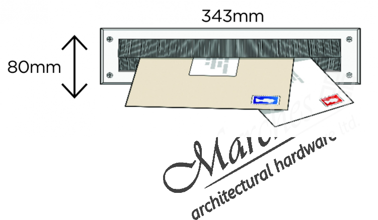 Exitex Internal Letterbox With Brush - Diagram (750x750), Png Download