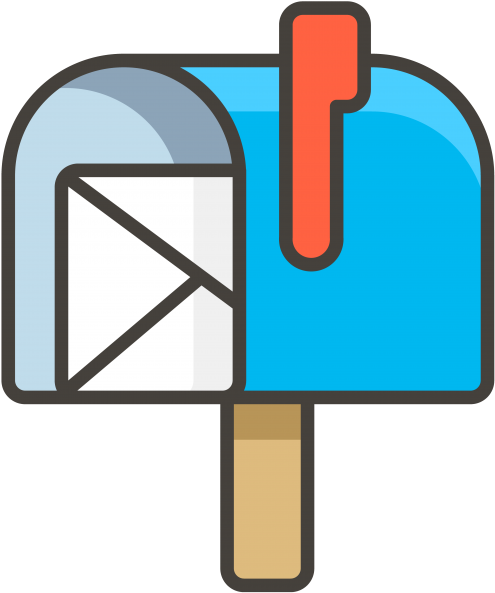 Open Mailbox With Raised Flag Emoji - Bidikmisi (866x650), Png Download