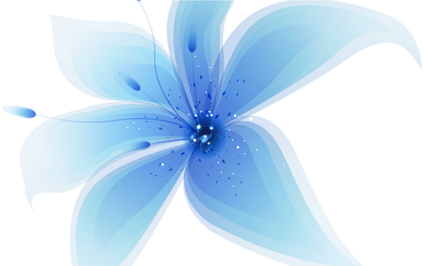 Decorative Blue Flower Png Clip Art Image Gallery Yopriceville - Blue Flowers Png Clipart (1368x855), Png Download