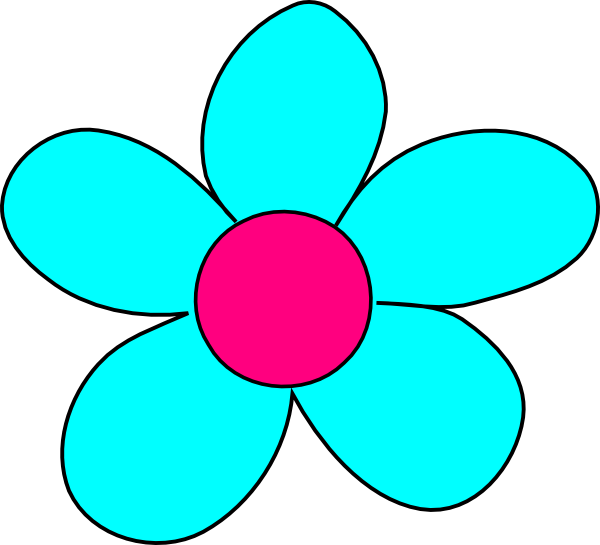 Blue Flower Png (600x545), Png Download
