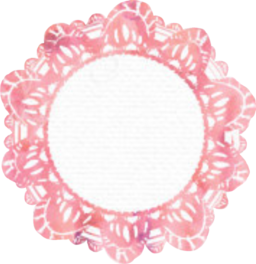 #pink #doily #beautiful #sticker - Placemat (1024x1058), Png Download