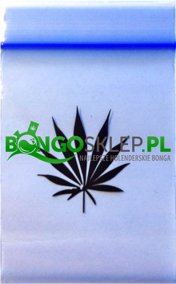 Weed Zip Lock Bags Blue 100 Pcs - Woreczki Strunowe Z Liściem (800x800), Png Download