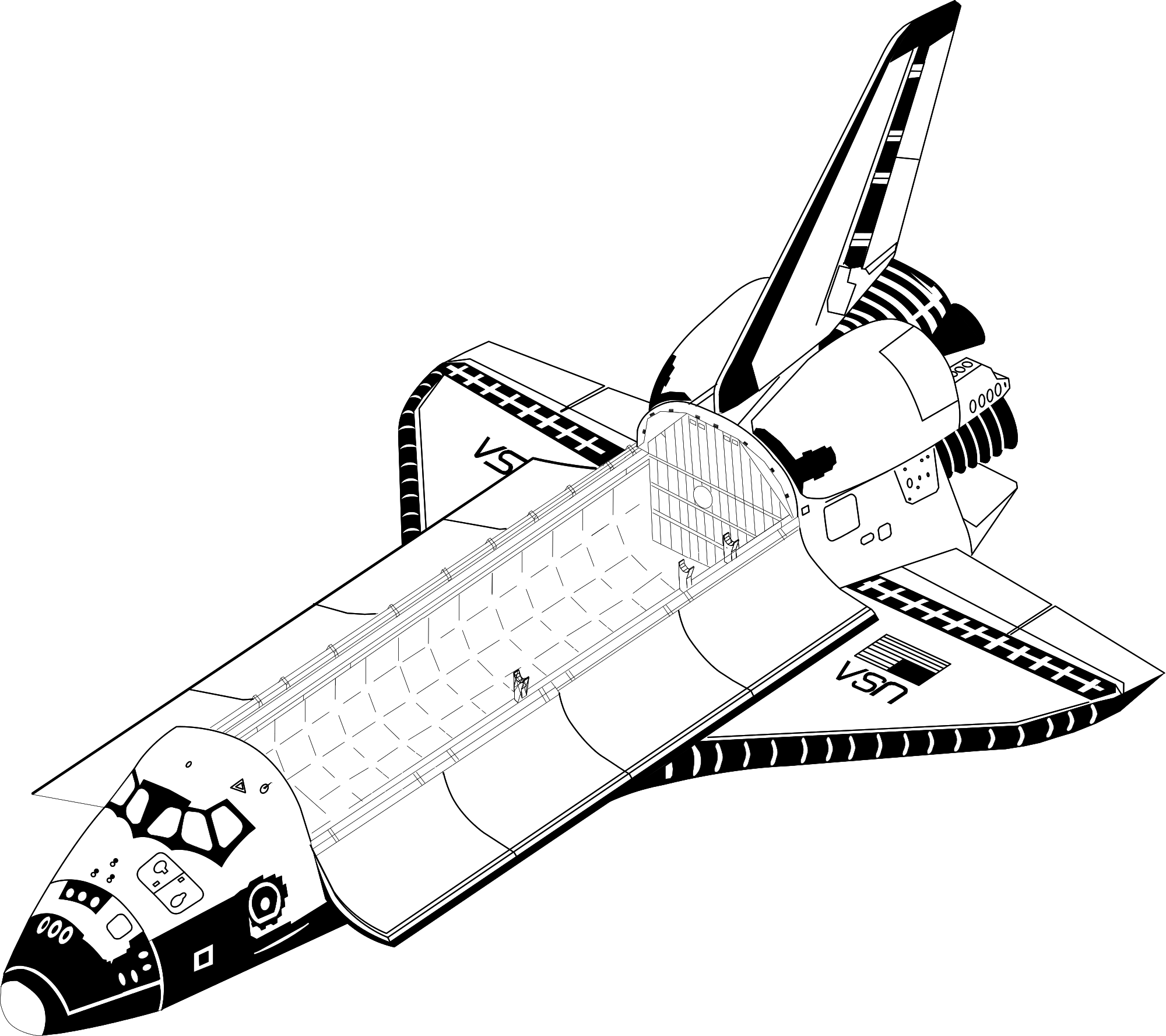 Open - Space Shuttle And Soyuz (2000x1776), Png Download