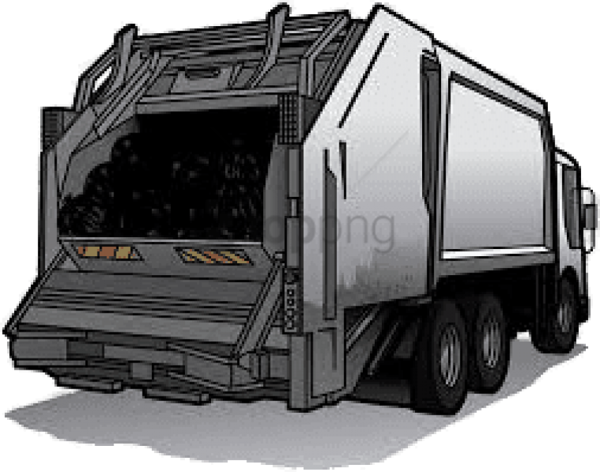 Free Png Download Grey Garbage Truck Png Images Background - Trailer Truck (850x669), Png Download