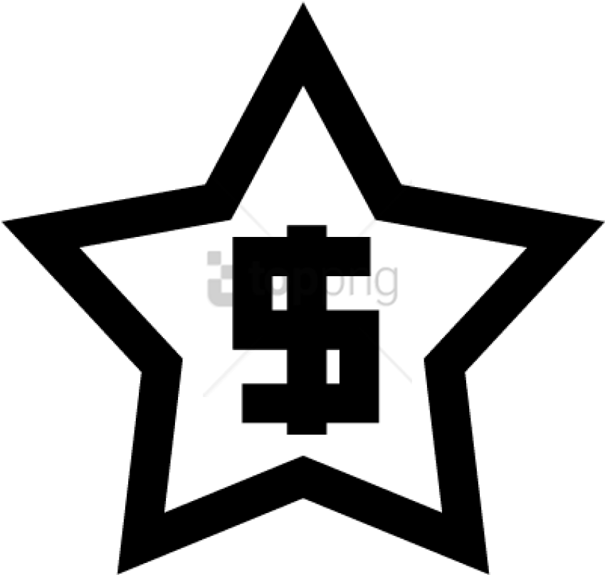 Free Png Star With Dollar Sign Png Image With Transparent - Dollar Sign Star (850x808), Png Download