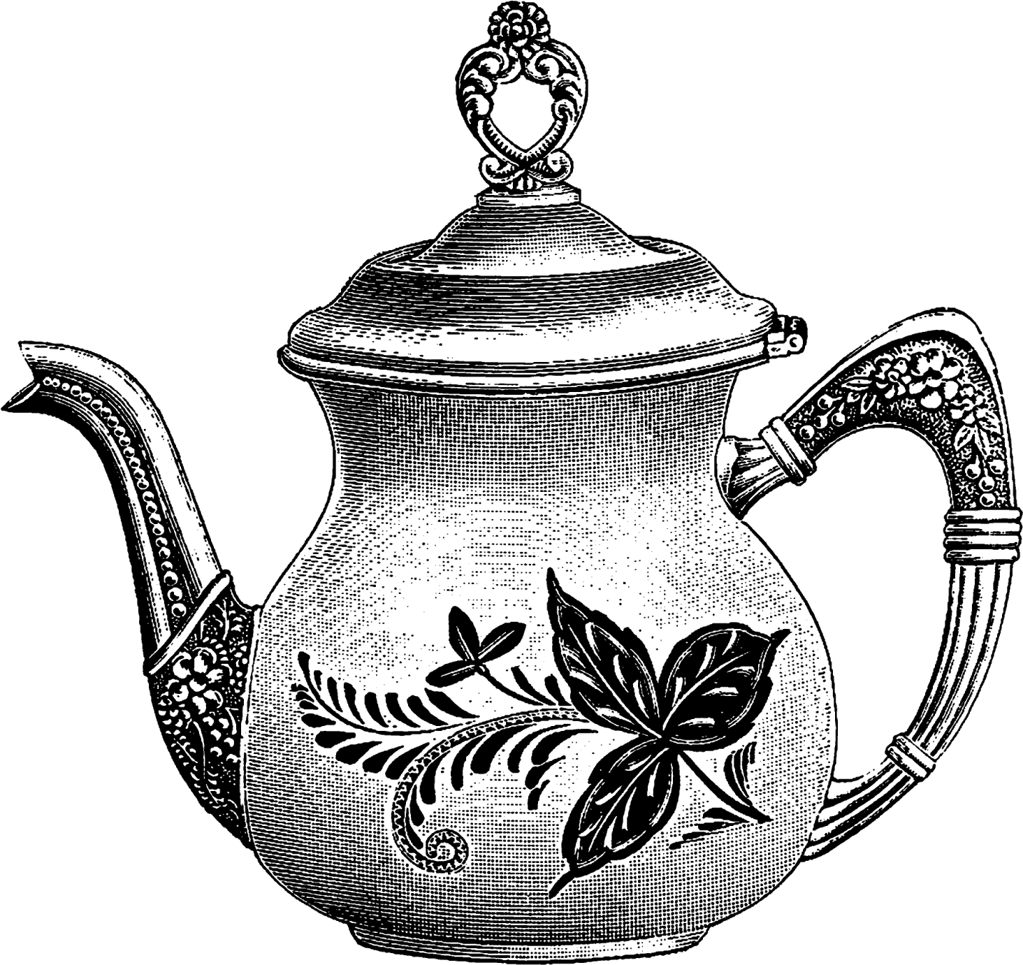 Antique Teapot Image Download - Teapot (1600x1509), Png Download