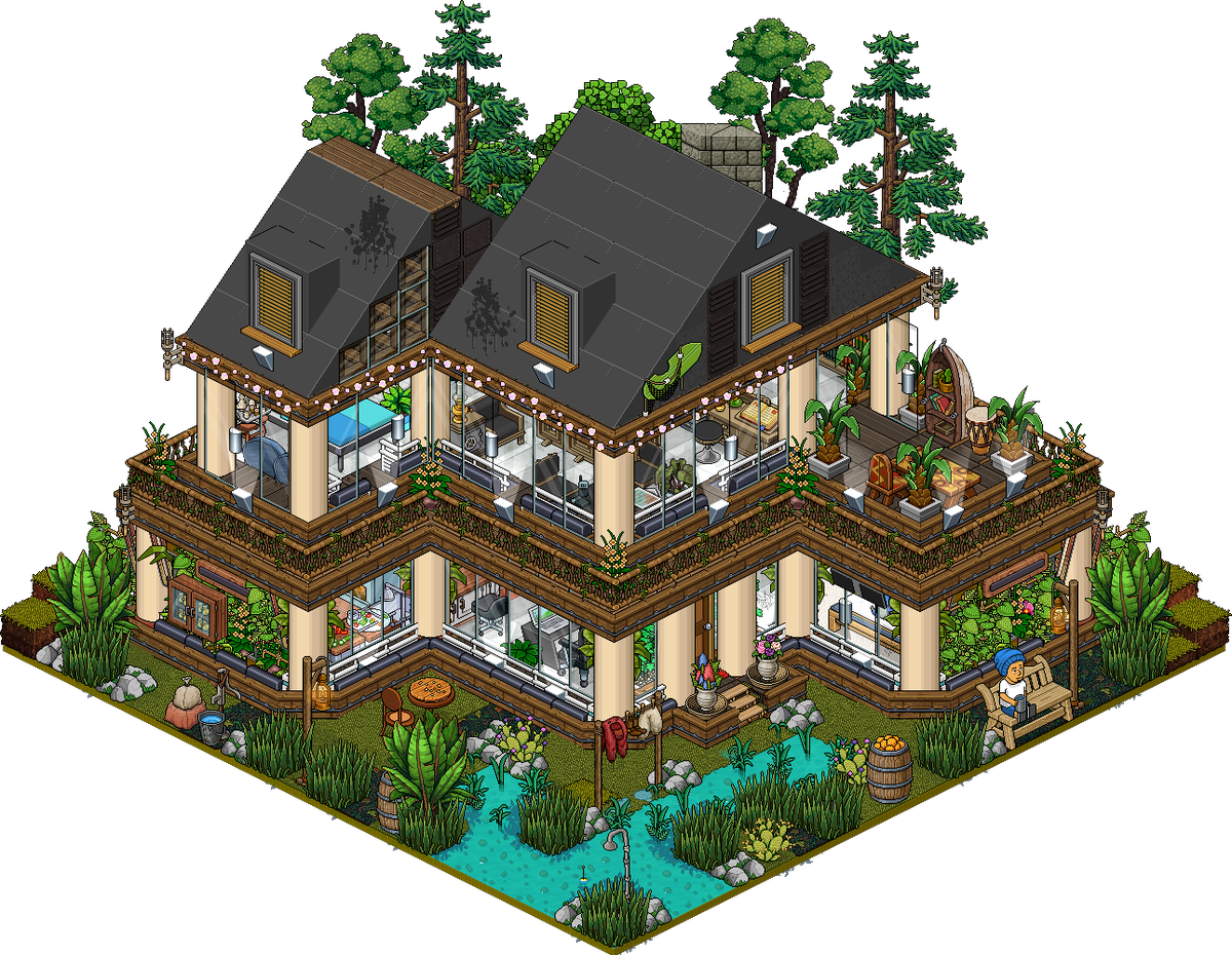 Glasvox Habbo Followed - House (1200x930), Png Download