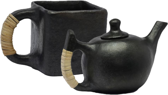Giskaa Combo Of Longpi Black Pottery - Teapot (700x700), Png Download