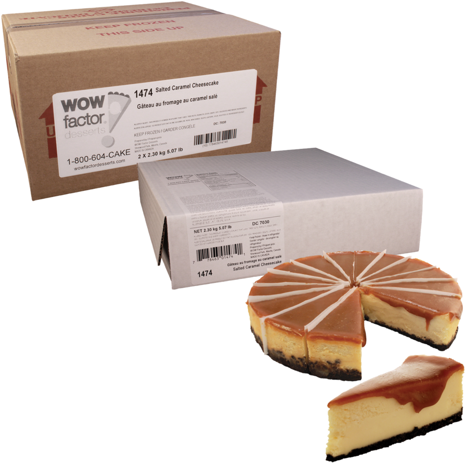 Salted Caramel Cheesecake - Wow Factor Desserts (1000x1000), Png Download