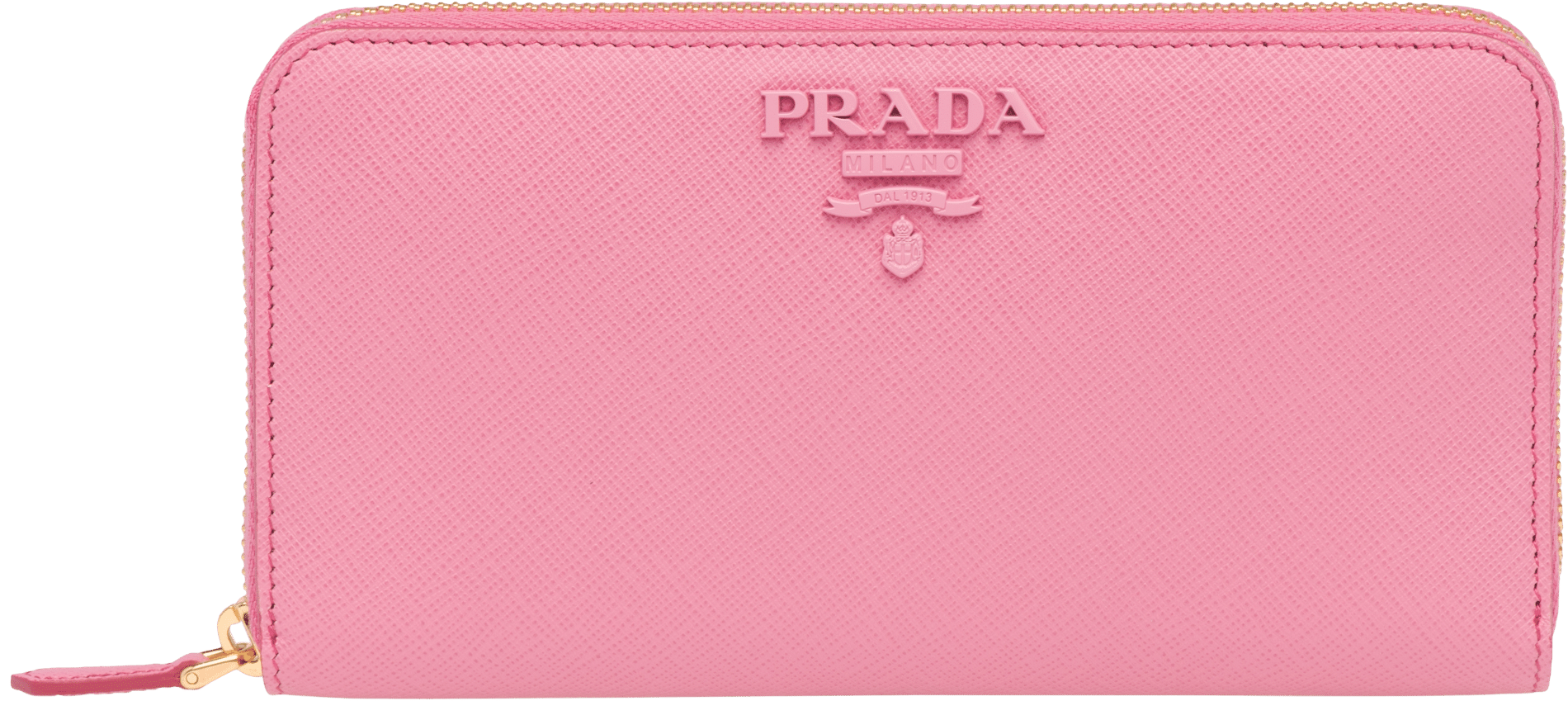 Pink Leather Zip Around Wallet (2400x2400), Png Download