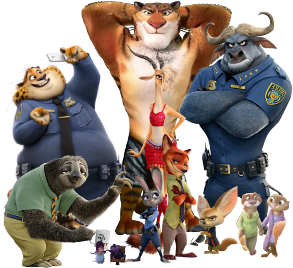 Zootopia@germnrodrguez1 Sticker (1024x917), Png Download