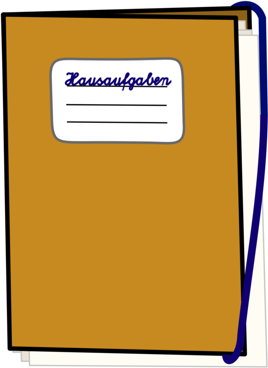 Paper Drawing Homework Notebook Angle - Hausaufgabenmappe Clipart (575x750), Png Download
