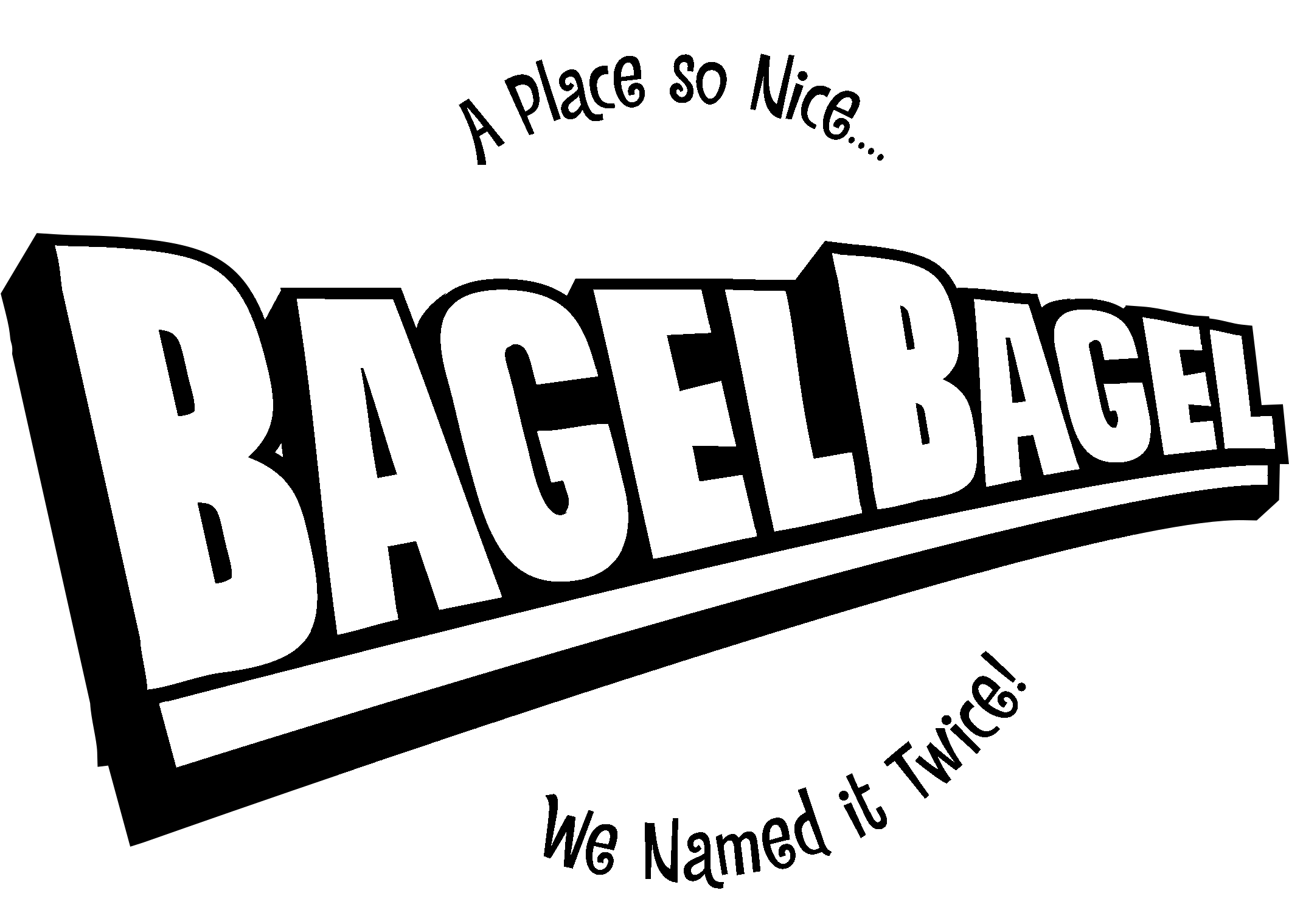 Bagel Bagel Logo Black And White - Bagel (2400x2400), Png Download