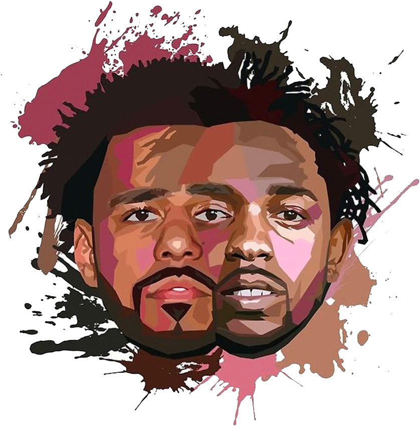 Kendrick Lamar And J Cole (1000x1000), Png Download