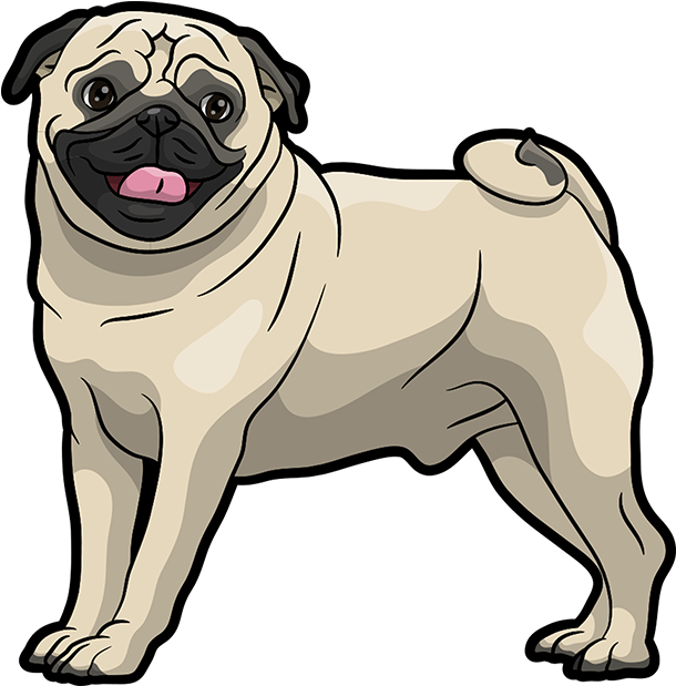 Pug Emoji & Stickers Messages Sticker-10 - Clipart Pug (618x618), Png Download
