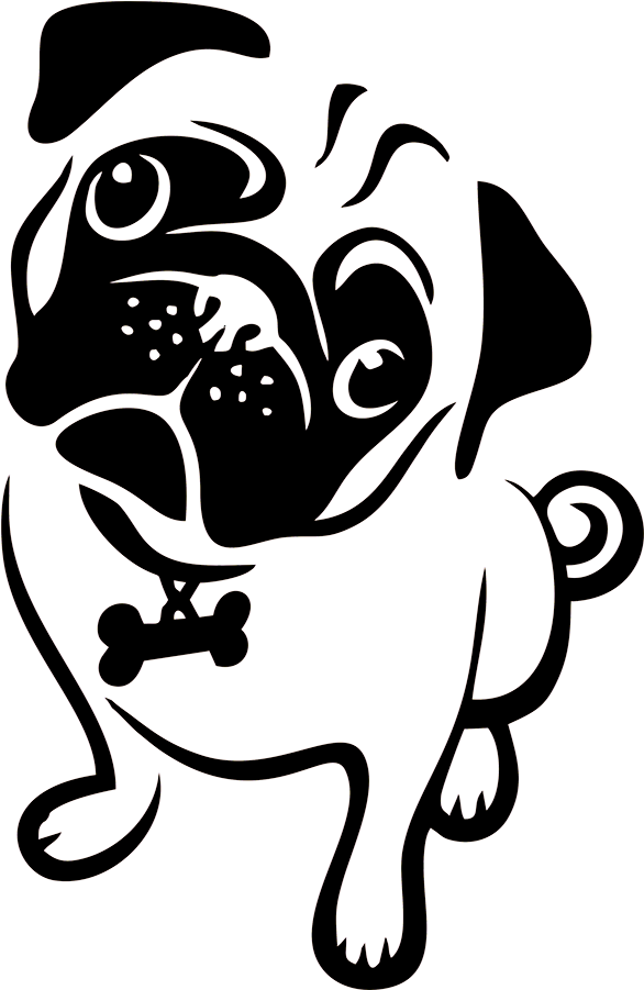 Pug Face Clipart (900x900), Png Download