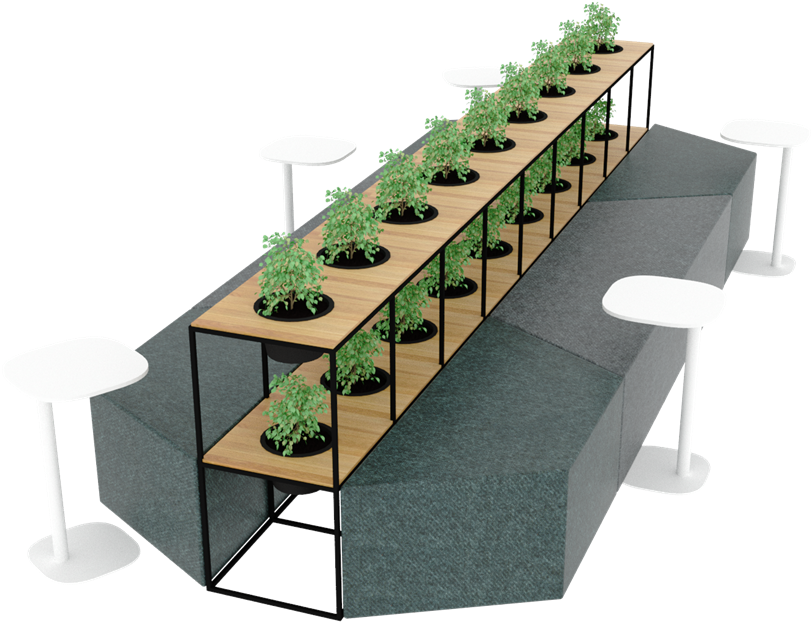 Podz Trapezo - Picnic Table (1226x736), Png Download