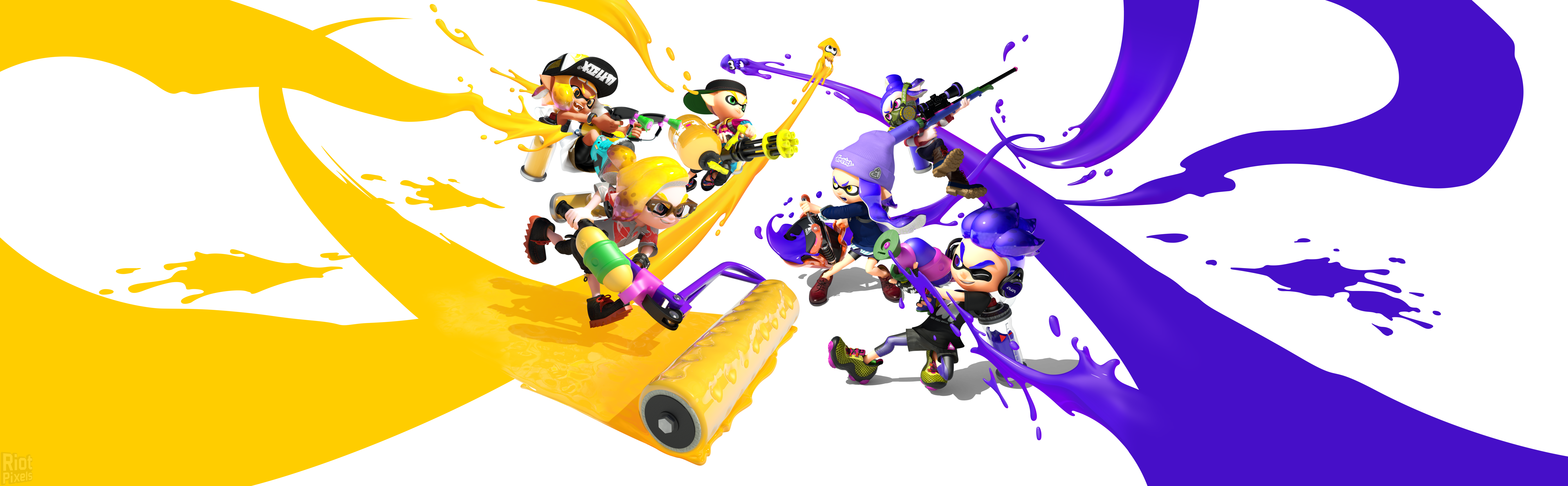 15 June - Splatoon Team (6968x2160), Png Download