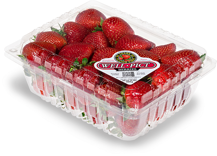 Conventional 2lb Strawberries - Well Pict Organic Strawberries 16 Oz (800x600), Png Download