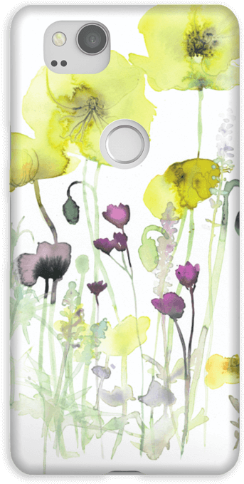Painted Yellow Flowers Case Pixel - Iphone (484x800), Png Download