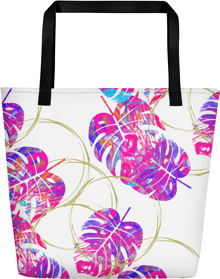 Sea You At The Beach Palm Leaf Beach Tote (1000x1000), Png Download