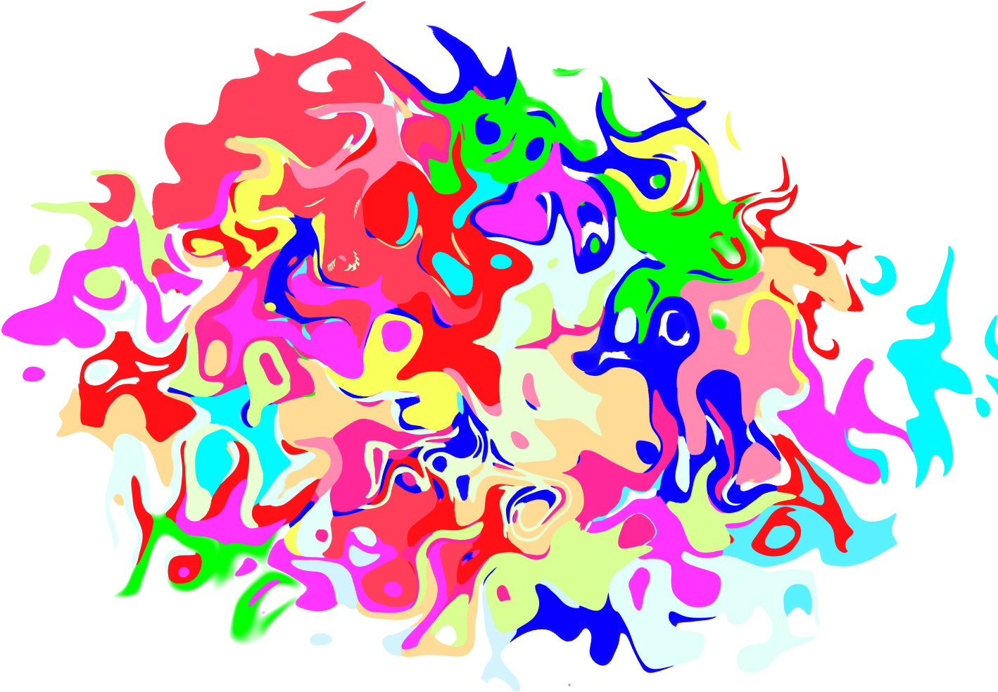 Free Icons Png - Taches De Peinture Multicolor (1500x1125), Png Download