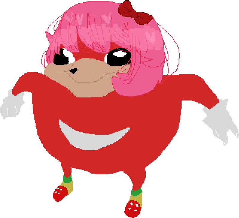 Sayori Knuckles - We Know De Wei (1000x1000), Png Download