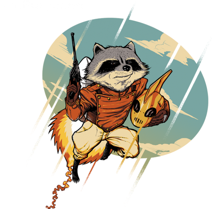 Rocket Raccoon A Teer - Illustration (799x706), Png Download