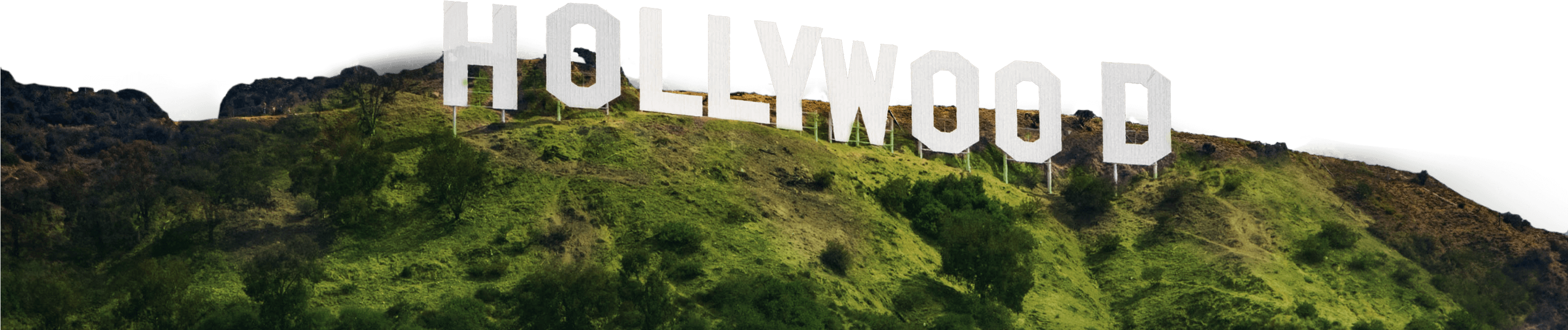 Hollywood Sign (3186x745), Png Download