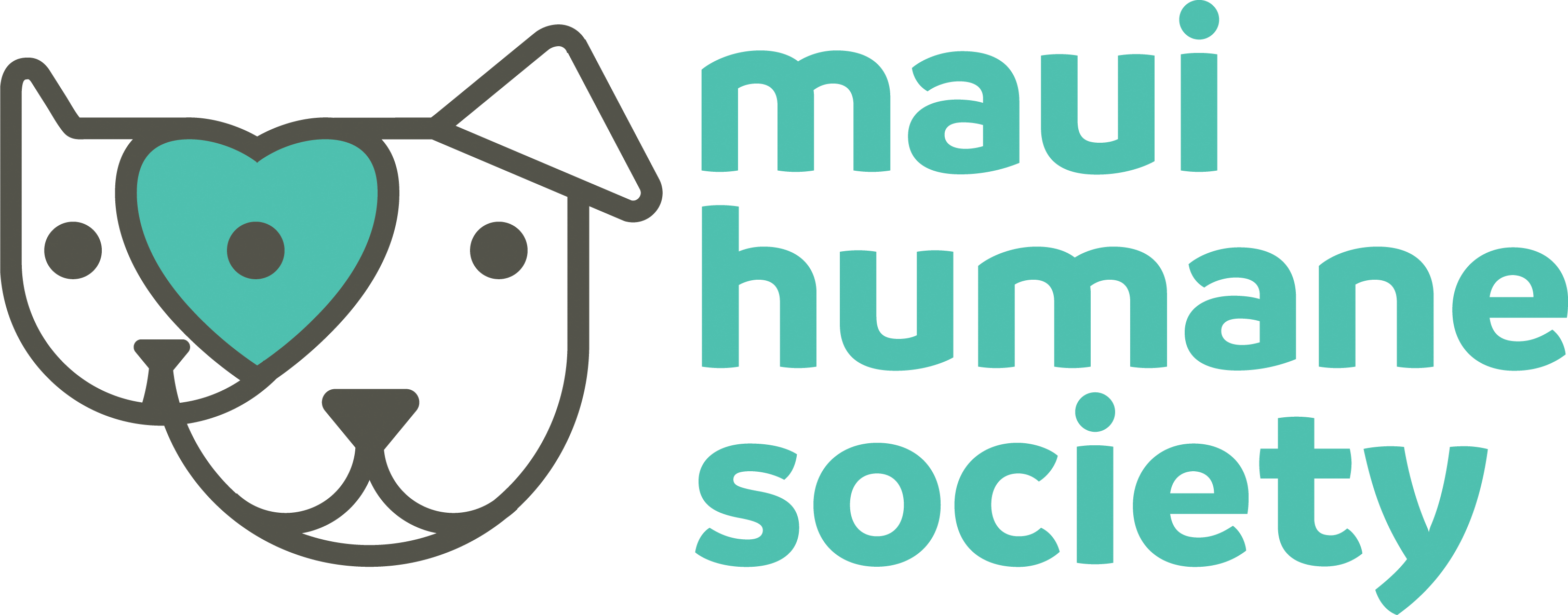 Maui Humane Society Unveils New Logo (3019x1185), Png Download