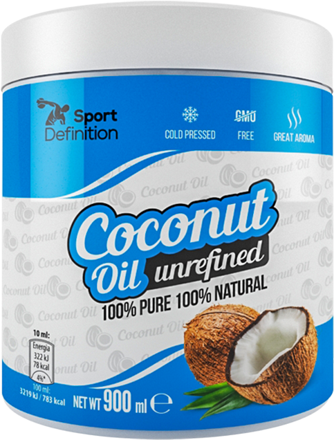 Sport Definition Coconut Oil Unrefined 900 Ml - Convenience Food (566x876), Png Download