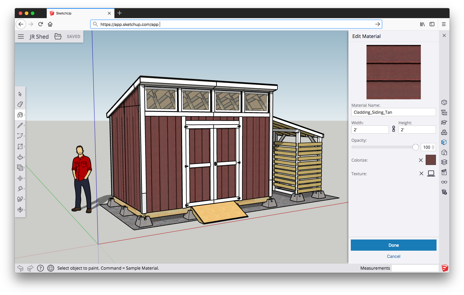Because Each Material Has A Color And An Optional Texture, - Sketchup 2018 (1552x989), Png Download