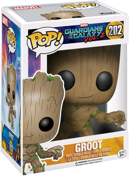 Funko Pop Marvel Guardians Of The Galaxy- Vol - Groot Pop Figure (600x600), Png Download